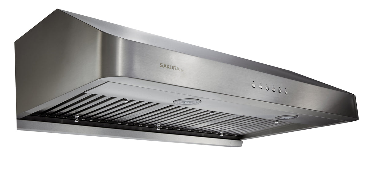 B51A Sakura 30" Range Hood with Chimney Flue Stainless Steel Sakura