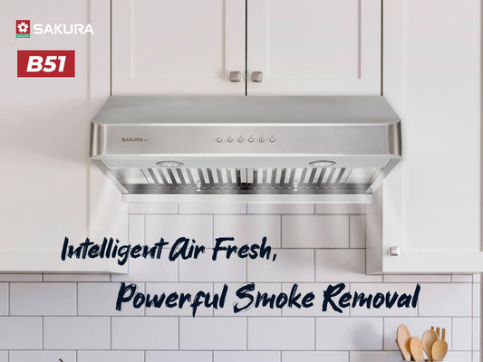 Intelligent Air Fresh, Powerful Smoke Remove｜Efficient B51 Range Hood